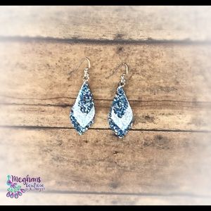 Faux leather earrings